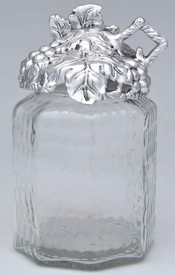 Grape (Aluminum, Hollowware) Canister & Lid by Arthur Court-1