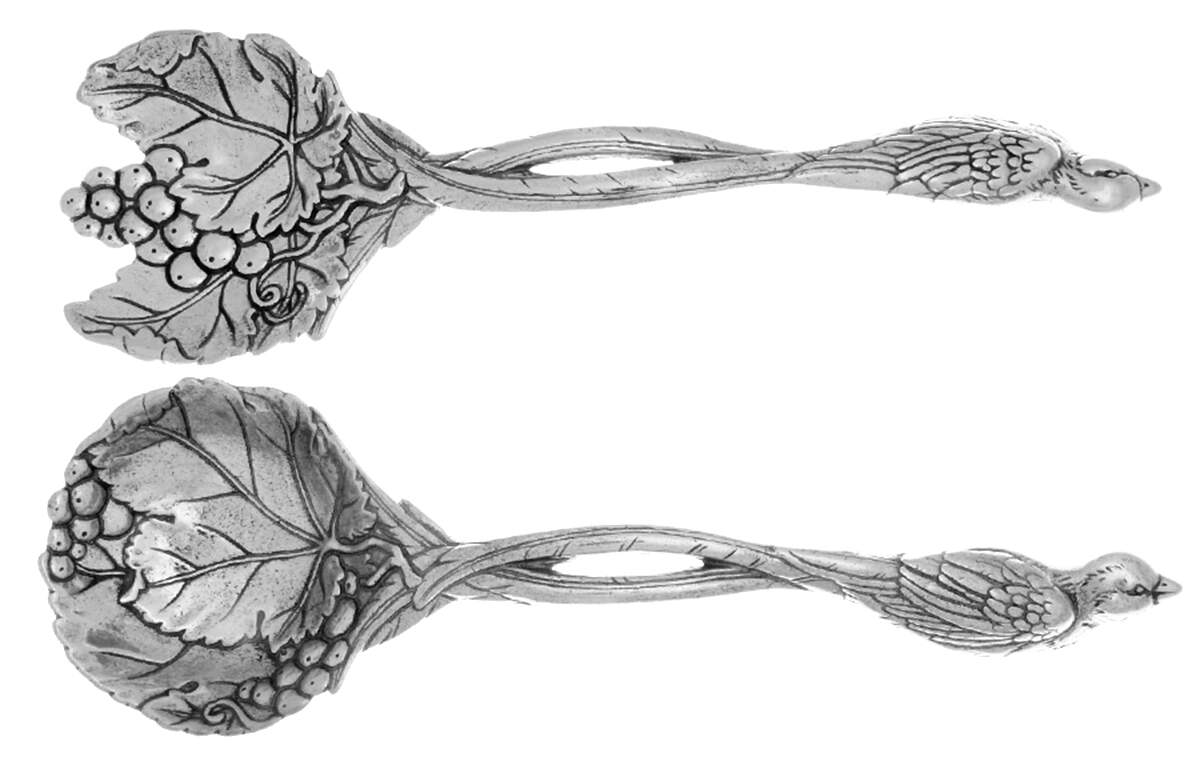 Grape (Aluminum, Hollowware) (2 Pc) Solid Salad Set by Arthur Court-1