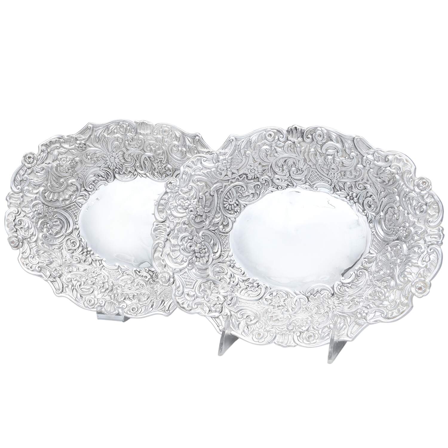 0HC1 (Silverplate, Hollowware) 10" Oval Vegetable (Set of 2) by Hall & Co-1