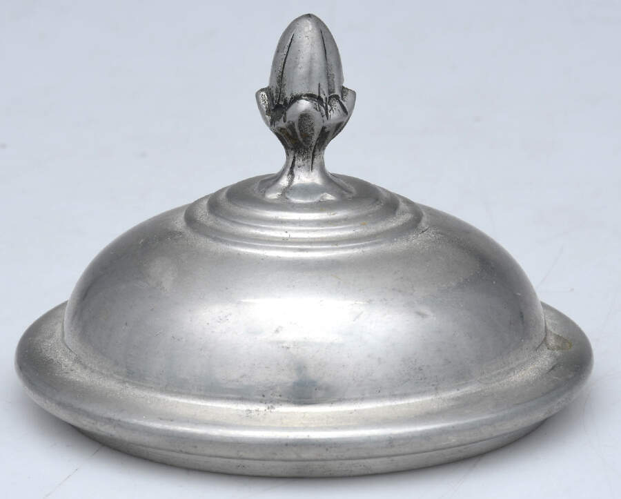 Colonial (Pewter, Hollowware) Sugar Bowl-Lid Only by Luther Boardman & Son-1