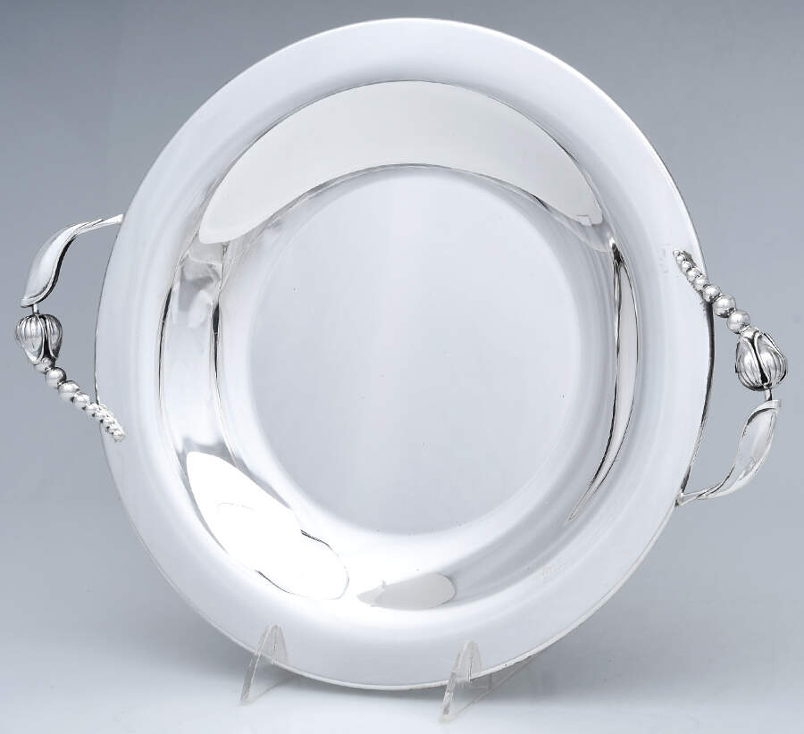 Ornamental Style (Sterling, Hollowware) 11" Round Tray by J C Boardman & Co-1