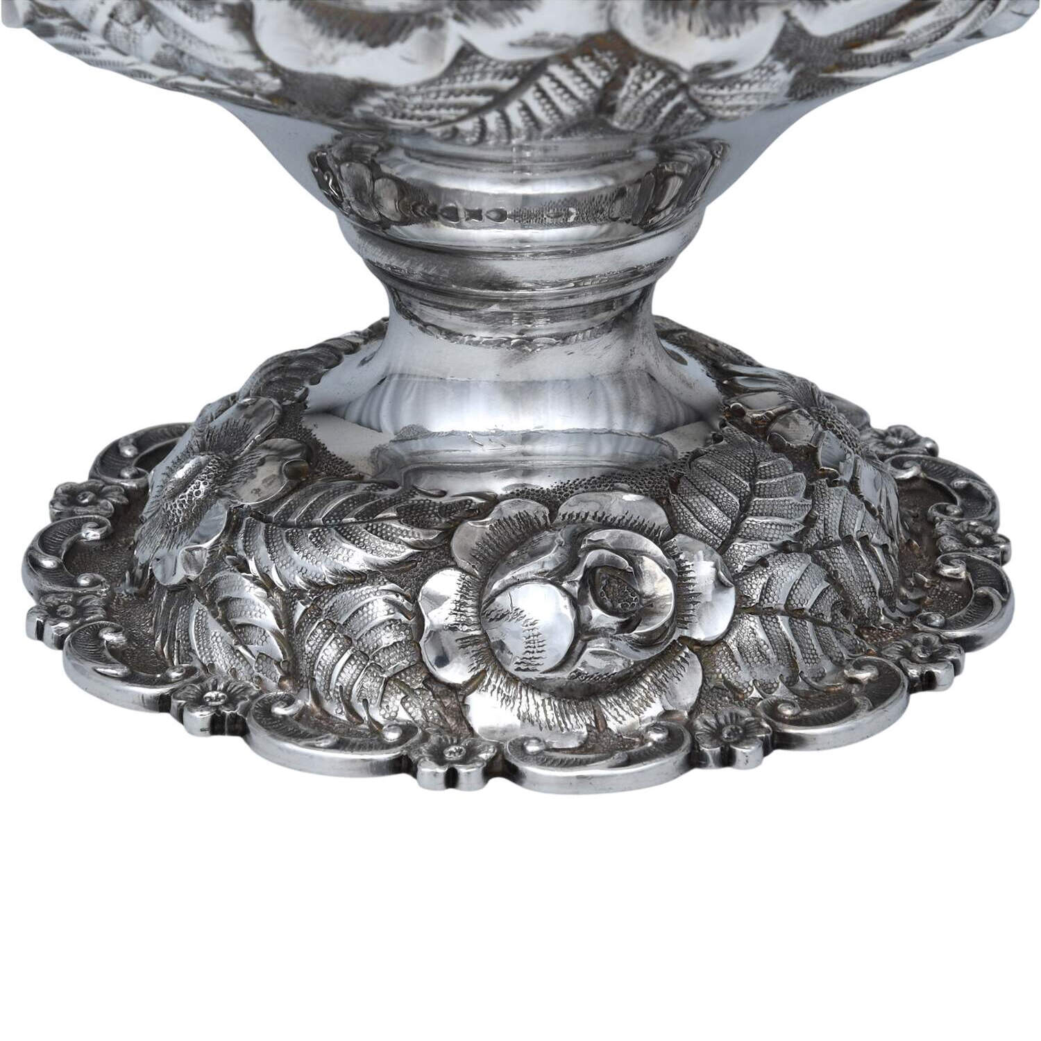 Repousse (Sterling, Hollowware) 5 Piece Tea Set (SCP, STP, SCR, SSU, SWB) by Bailey, Banks & Biddle-2