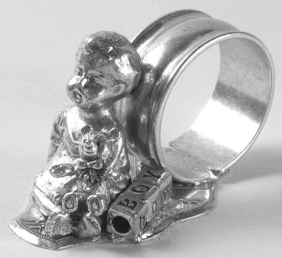Figural Napkin Rings (Silverplate) Napkin Ring by Chip Grigley-1