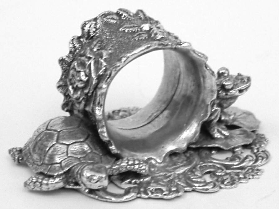 Figural Napkin Rings (Silverplate) Napkin Ring by Chip Grigley-1