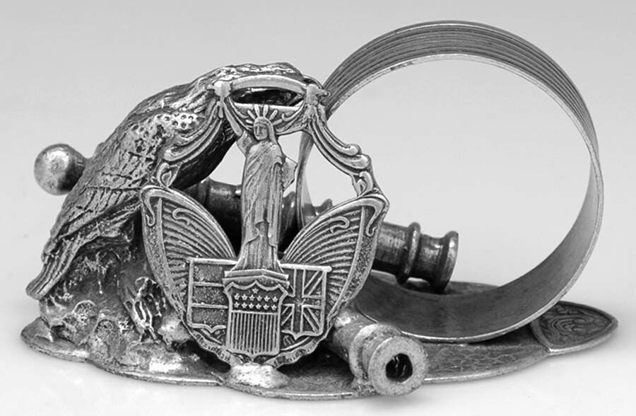 Figural Napkin Rings (Silverplate) Napkin Ring by Chip Grigley-1