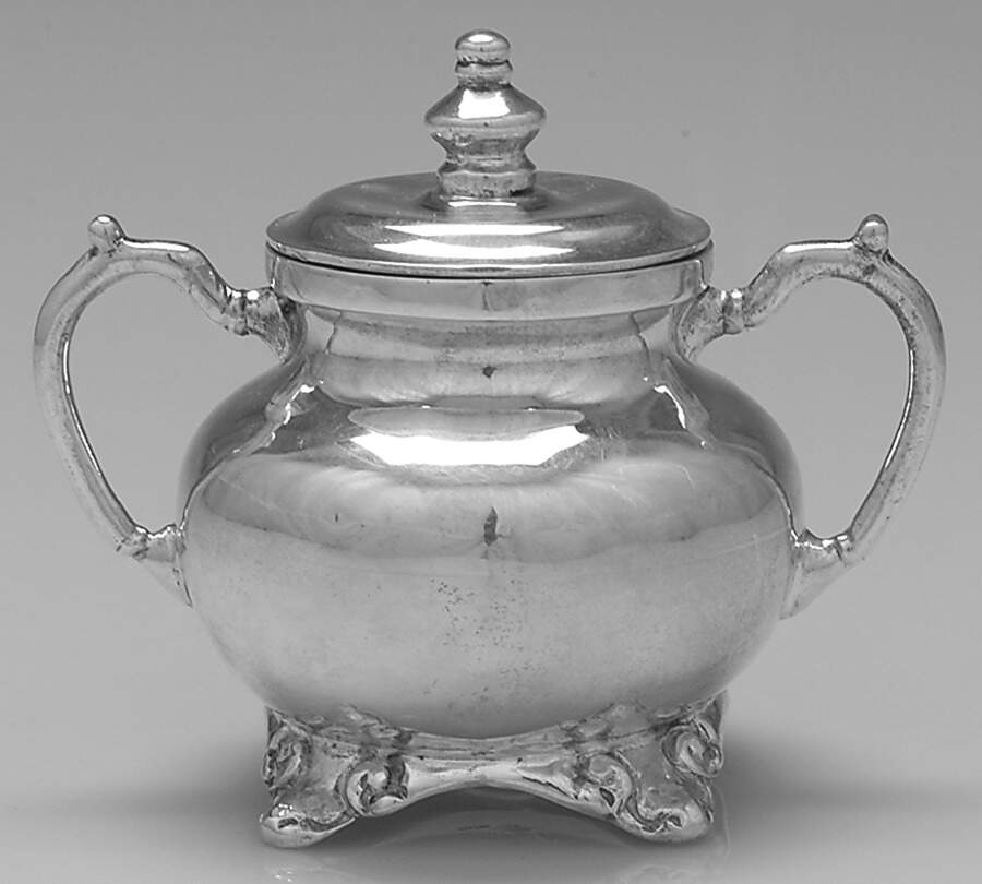 CZT1 (Sterling, Hollowware) Sugar Bowl & Lid by C. Zurita-1