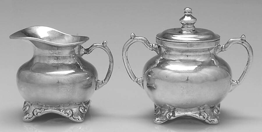CZT1 (Sterling, Hollowware) Creamer & Sugar with Lid Set by C. Zurita-1