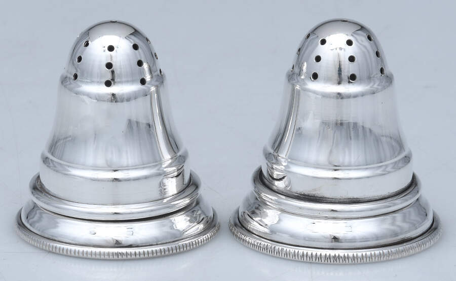 Sterling Hollowware Individual Salt and Pepper Set by Camusso (Peru)-1