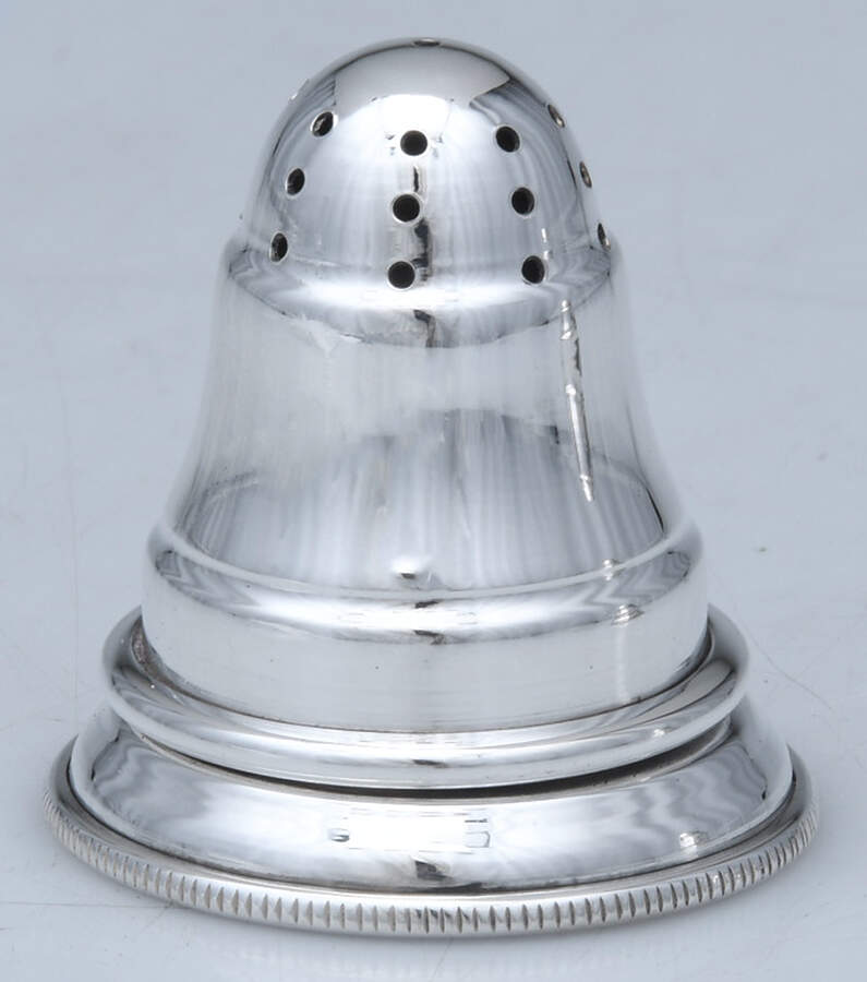 Sterling Hollowware Individual Salt Shaker by Camusso (Peru)-1