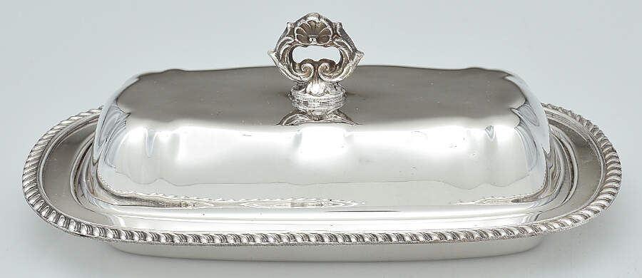 Silverplate Hollowware 1/4 Pound Covered Butter Dish by Canterbury Silversmith Inc.-1