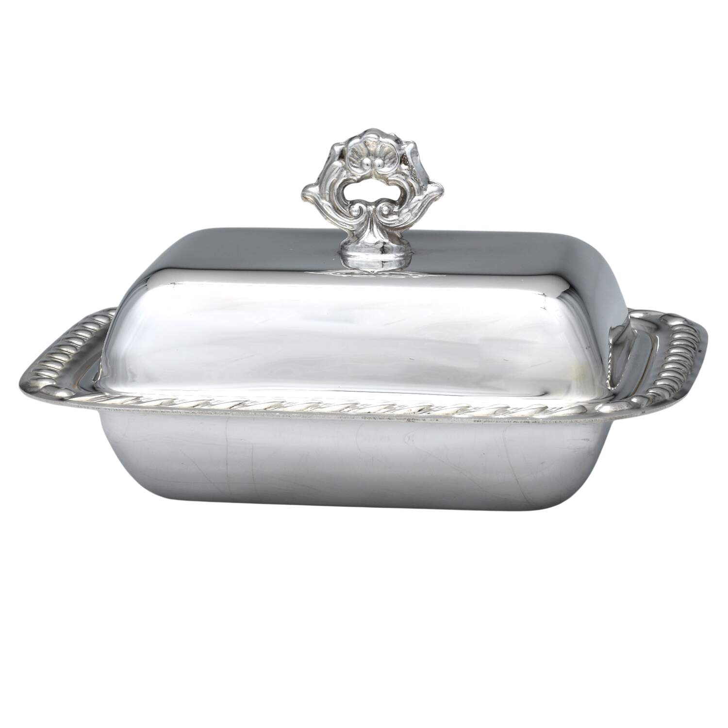 Silverplate Hollowware Rectangular Covered Butter by Canterbury Silversmith Inc.-1