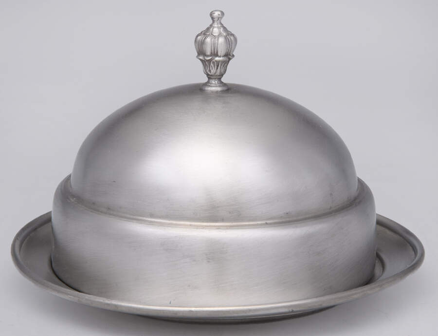 Pewter Hollowware Round Covered Butter by Connecticut House Pewterers-1