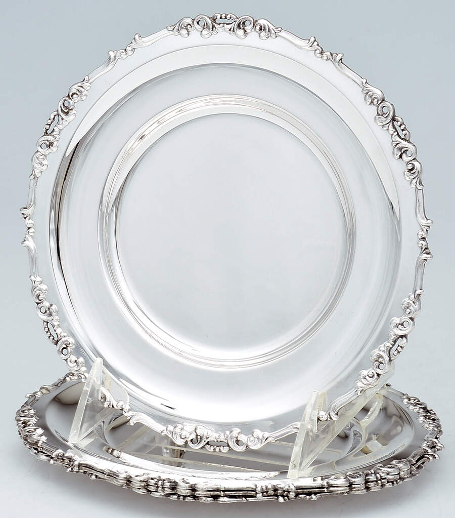 CXU10 (Sterling, Hollowware) 7" Salad Plate - Set of 4 by Camusso (Peru)-1