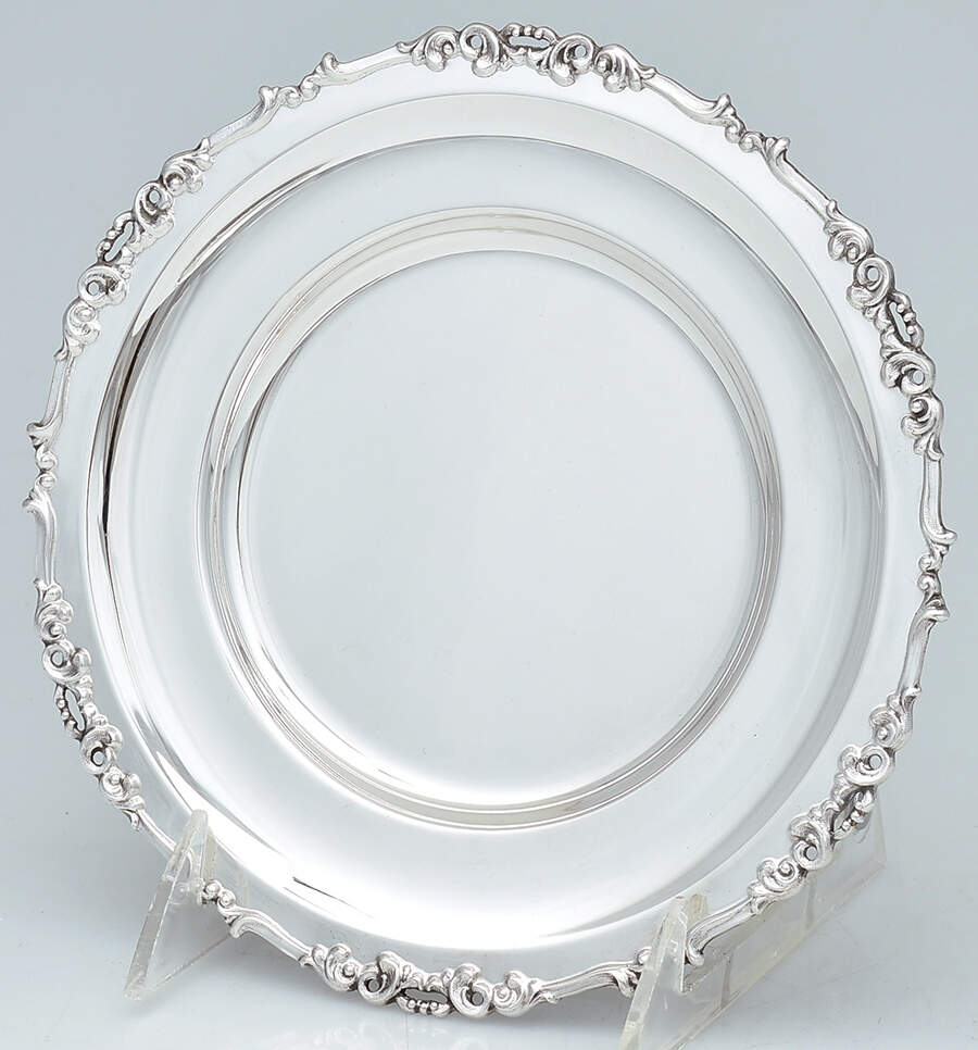 CXU10 (Sterling, Hollowware) 7" Salad Plate by Camusso (Peru)-1