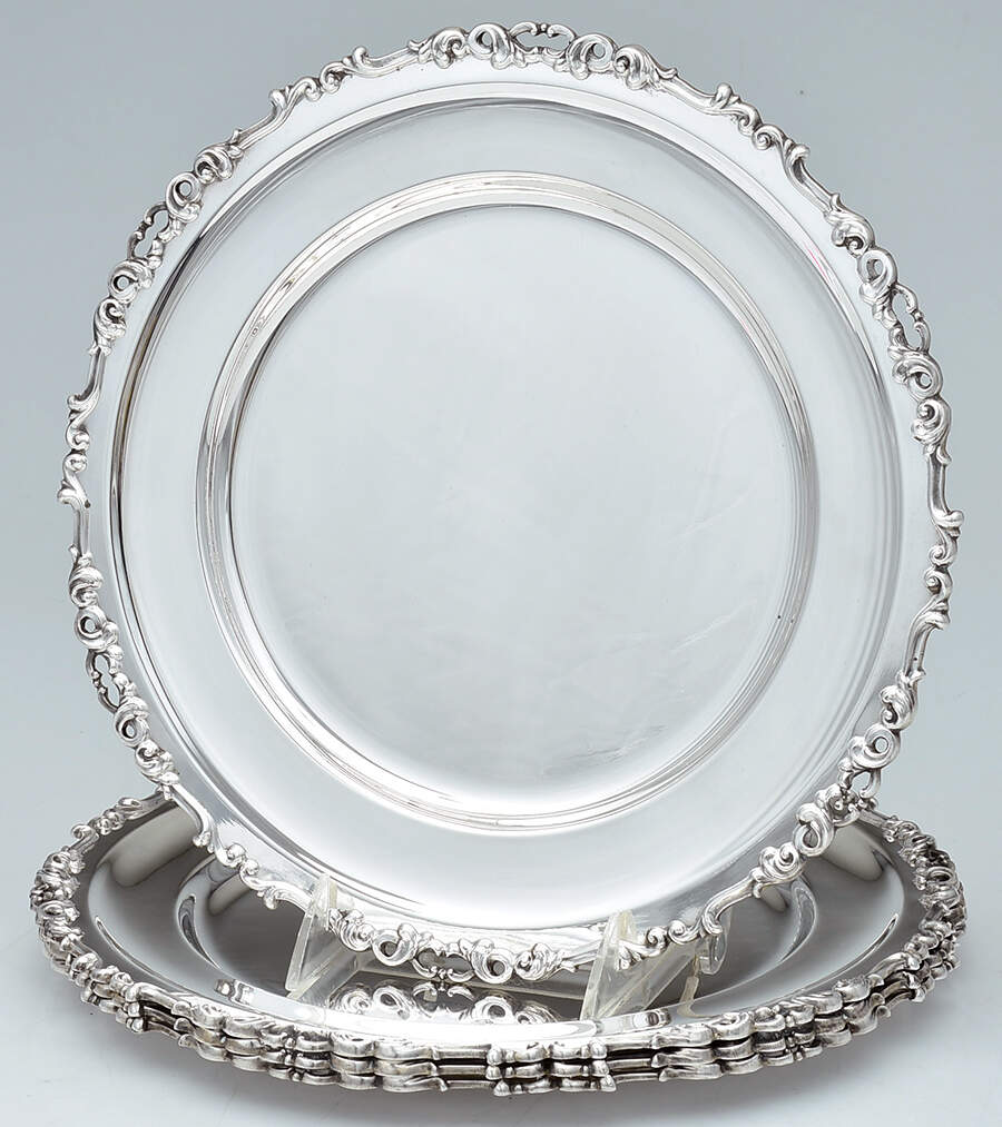 CXU10 (Sterling, Hollowware) 11" Dinner Plate -Set of 4 by Camusso (Peru)-1