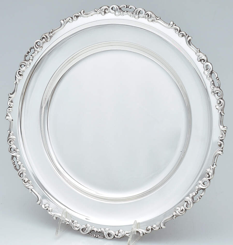 CXU10 (Sterling, Hollowware) 11" Dinner Plate by Camusso (Peru)-1