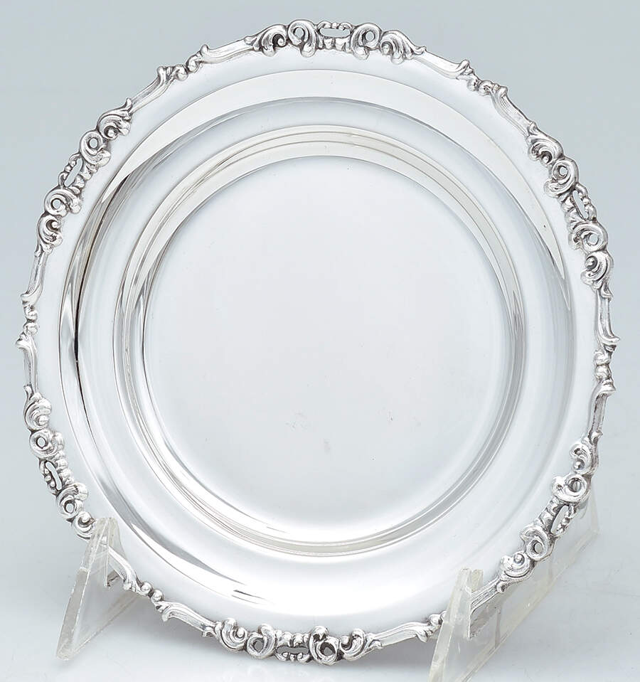 CXU10 (Sterling, Hollowware) Bread Plate by Camusso (Peru)-1