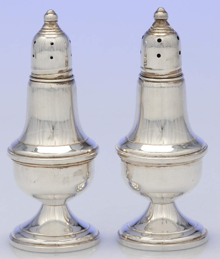 Sterling Salt & Pepper Sets Weighted Salt and Pepper Set by Empire Silver Co-1