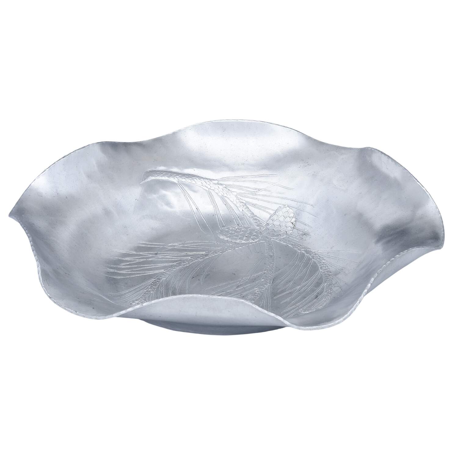 Aluminum Hollowware 11" Scalloped Serving Bowl by Everlast Metal-1