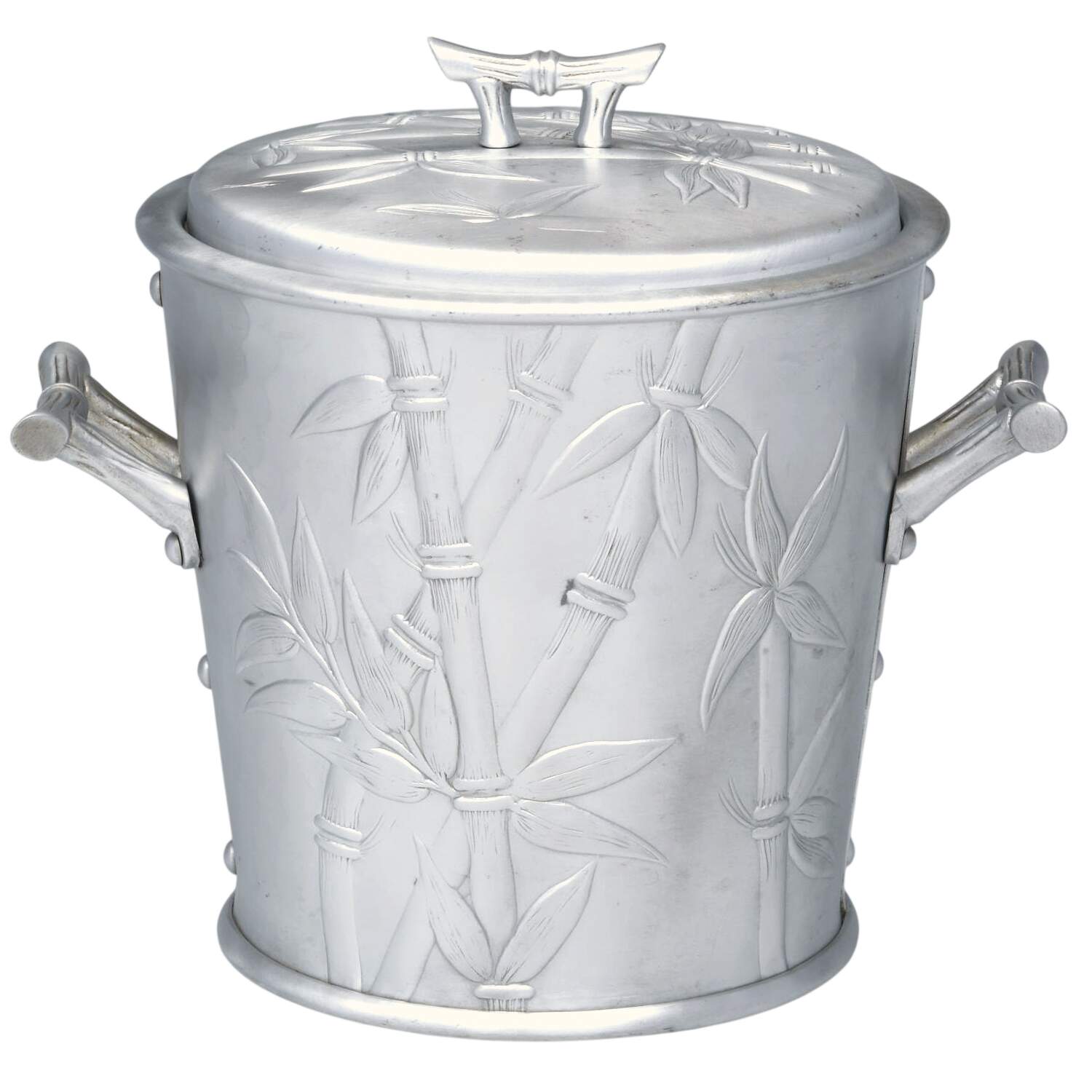 Bali Bamboo (Aluminum, Hollowware) Ice Bucket & Lid by Everlast Metal-1