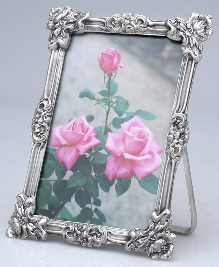 Pewter Hollowware Frame-Holds 4" X 6" Picture by Elias Artmetal-1
