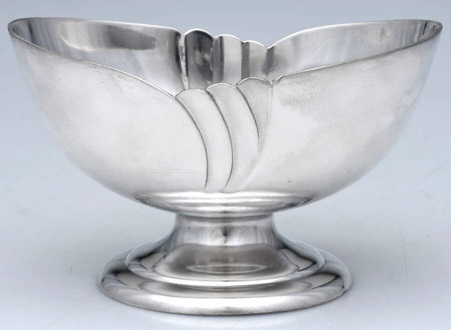 Silverplate Hollowware Plated Footed Bon Bon Bowl by Eleanor Claire (Designer)-1