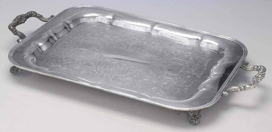 1061 (Silverplate, Hollowware) 16" Waiter Tray by F B Rogers-1