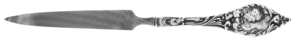 2072 (Sterling, Hollowware) Hollow Handle Nail File by Foster & Bailey-1