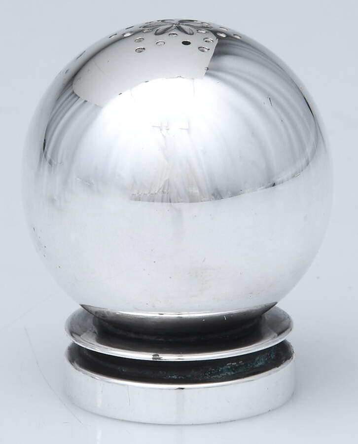 Pyramid (Sterling, 1927, Hollowware) Pepper Shaker by Georg Jensen (Denmark)-1