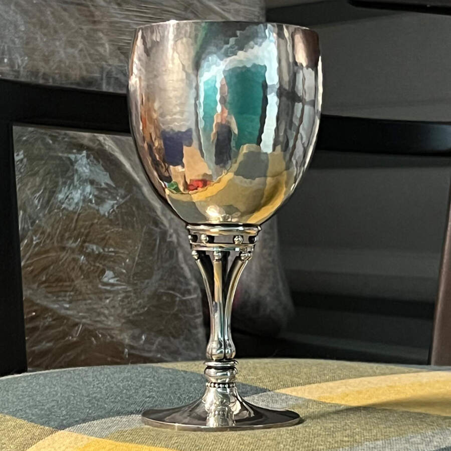 532 (Sterling, Hollowware) Wine Goblet by Georg Jensen (Denmark)-1