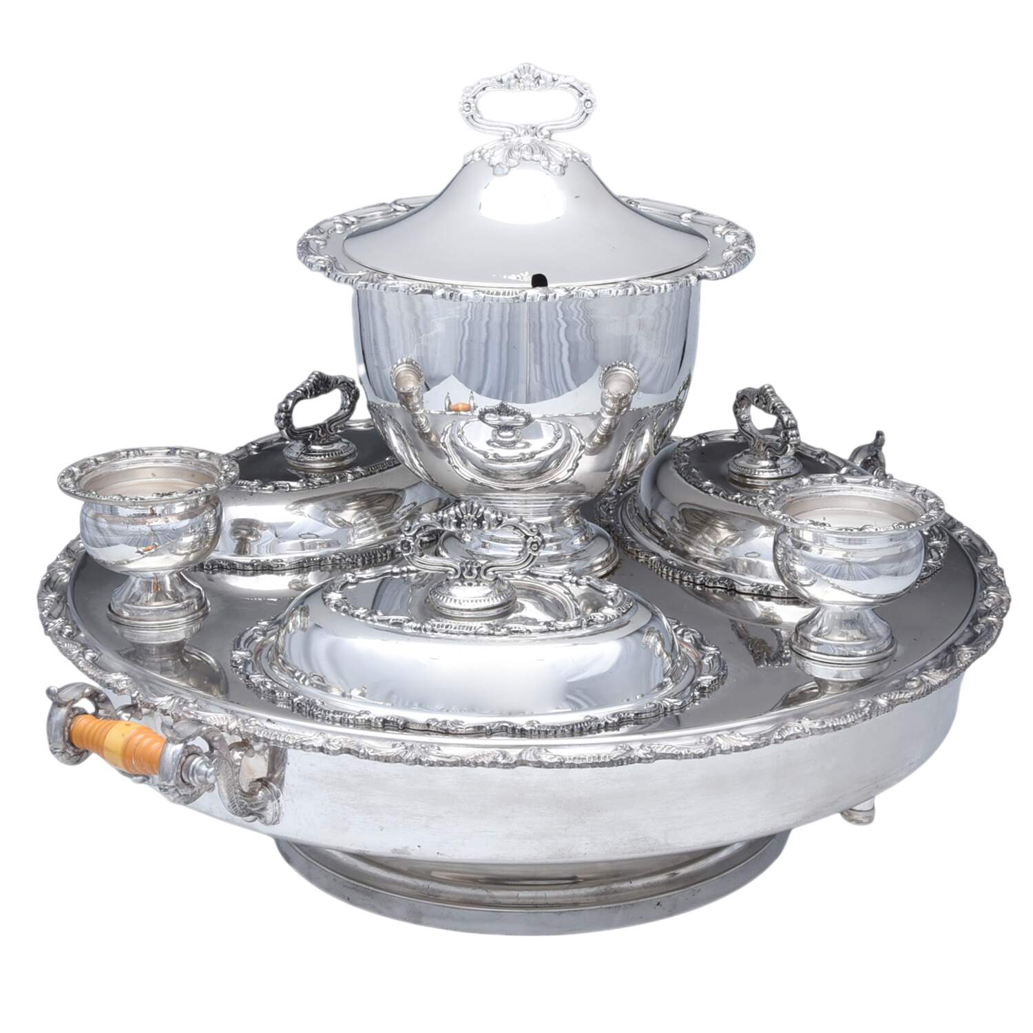 GSV1 (Silverplate, Hollowware) Bain Marie Lazy Susan by Gsc Silver-1