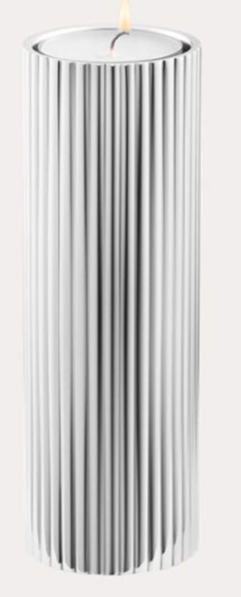 Bernadotte (Chrome Plated Stainless) 5" Tealight Candleholder by Georg Jensen (Denmark)-1