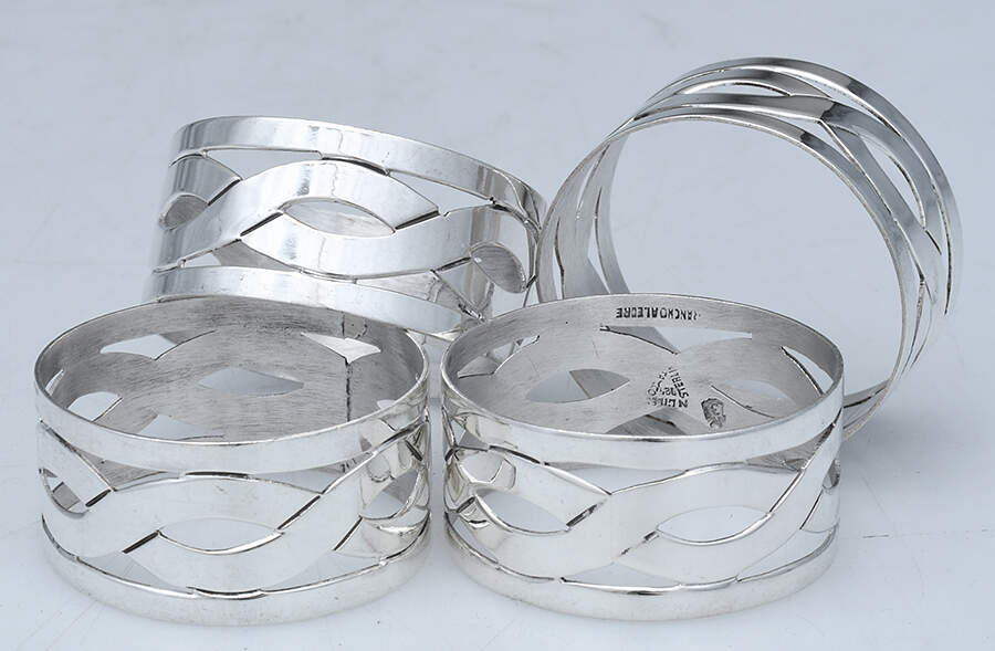 Sterling Hollowware Napkin Ring - Set of 4 by Giles-1