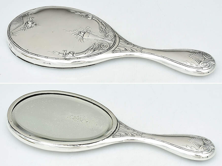 H8MH8M1 (Hollowware) Mirror with Handle by Heinrich Mohr-1
