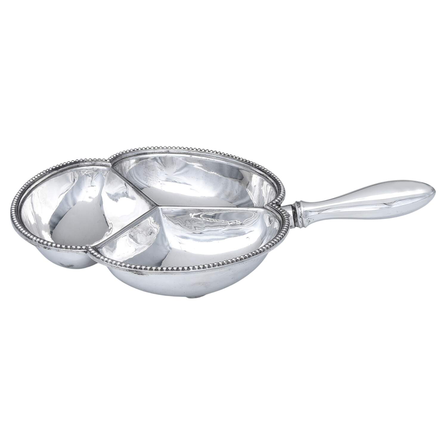 7006 (Silverplate, Hollowware) 3 Part Trefoil Divided Vegetable No Lid by Henry Wilkinson & Co-1