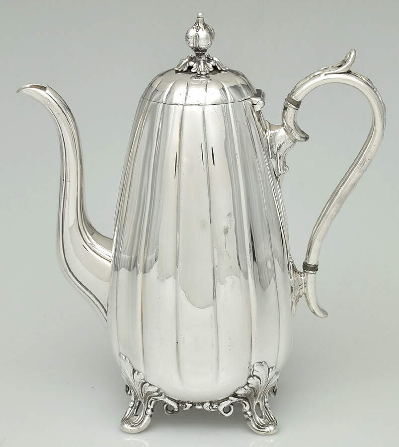 2974 (Silverplate, Hollowware) Silverplate Coffee Pot by James Dixon & Sons-1