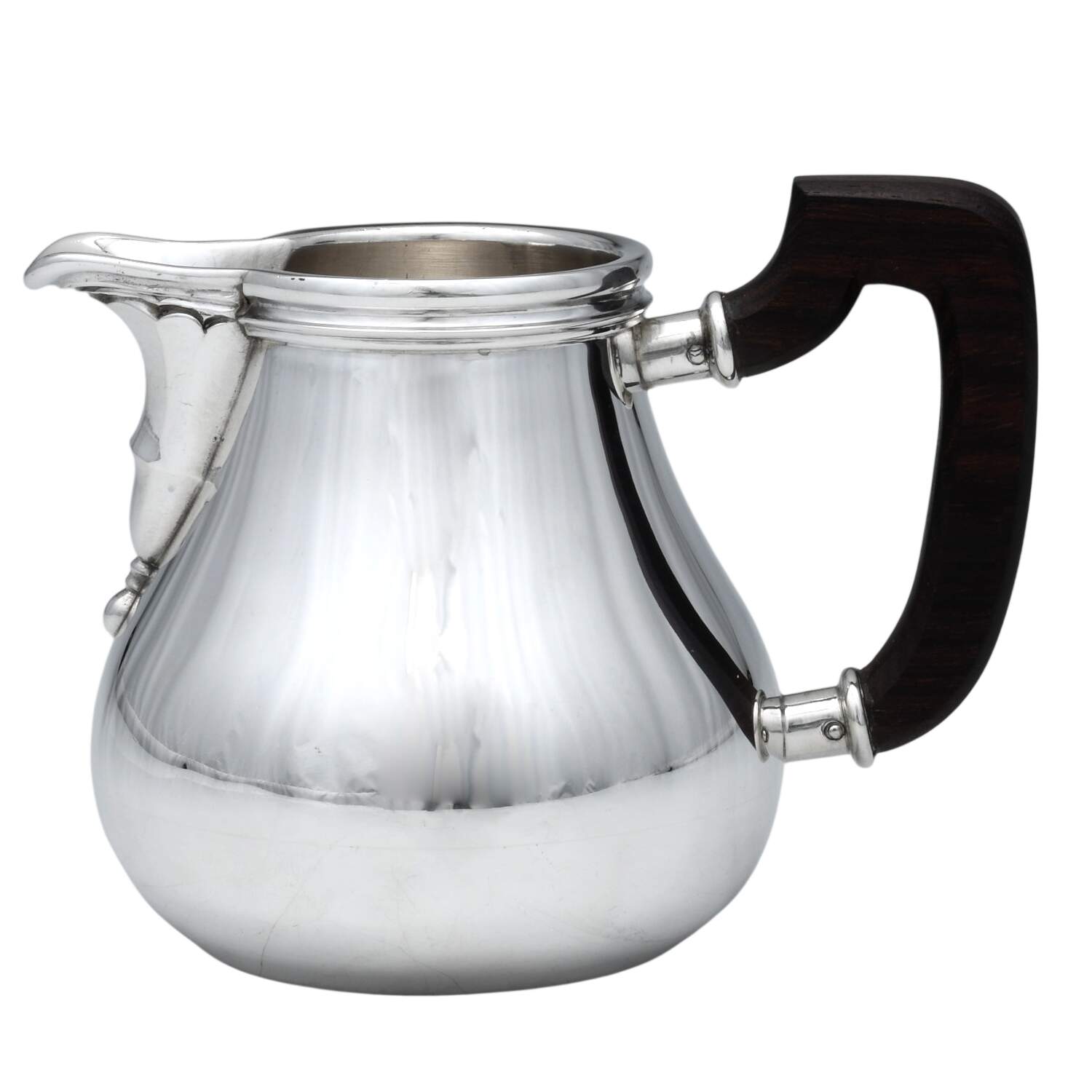 JLR4 (Sterling, Hollowware) Creamer with Brown Handle by Juvento Lopez Reyes-1