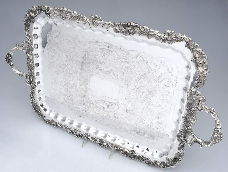 Silverplate Hollowware 20" 4 Toed Waiter Tray by Lipman Brothers-1