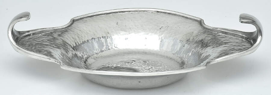 Tudric (Pewter, Hollowware) Handled Bon Bon Bowl by Liberty & Co-1