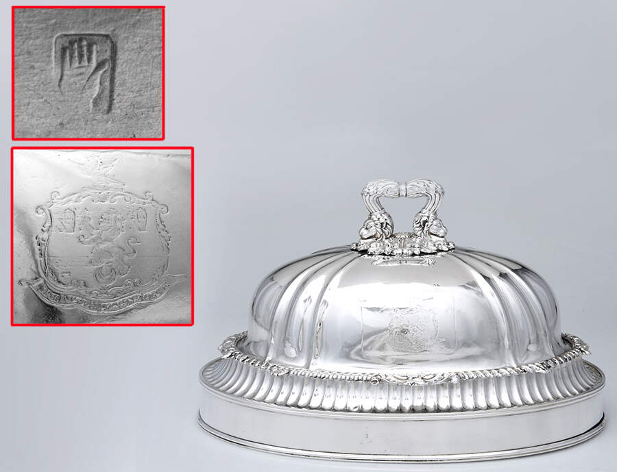 NZS1 (Silverplate, Hollowware) 13" Dome/Cloche by Nathaniel Smith & Co-1