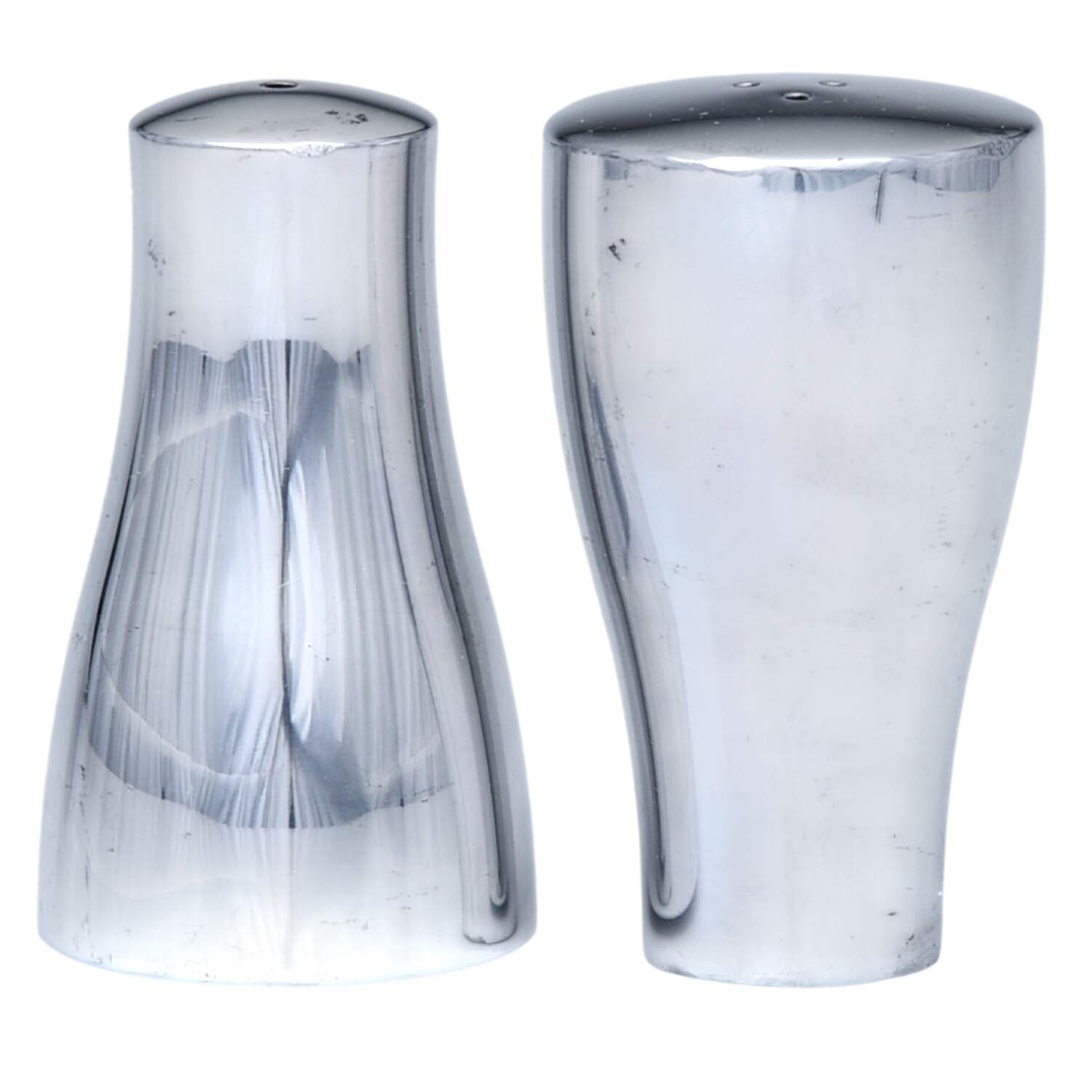 Topsy Turvy (Alloy, Hollowware) Salt and Pepper Set by Nambe-1