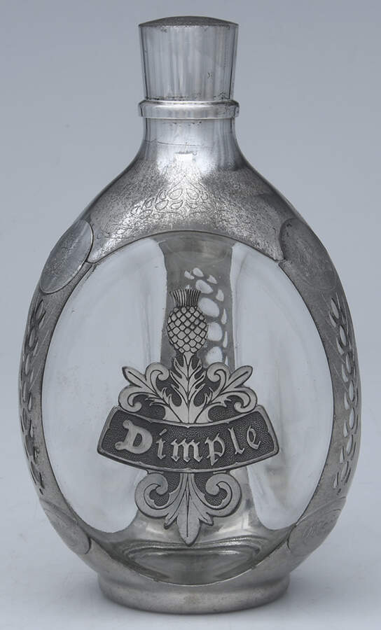 Pewter Hollowware Metal Overlay Wine Decanter by Royal Holland-1