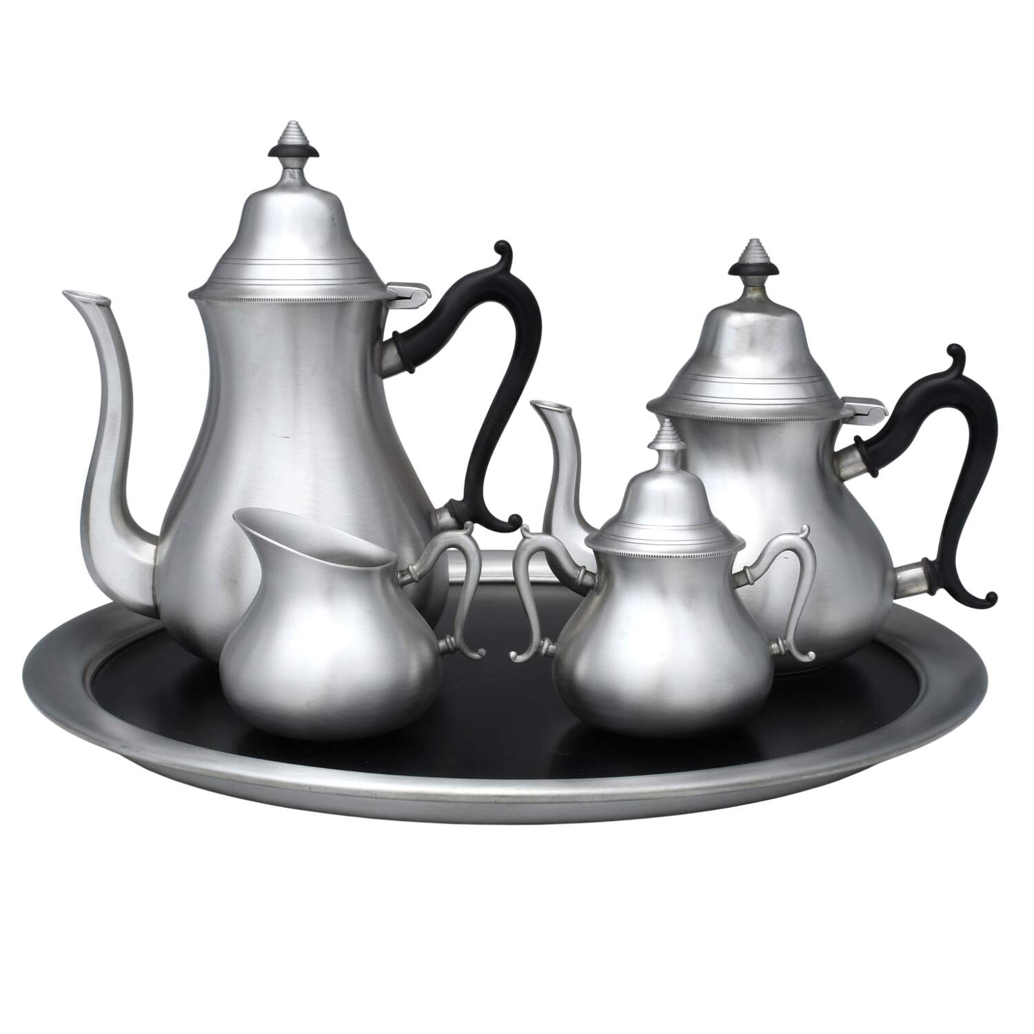 Sleepy Hollow (Pewter, Hollowware) 5 Piece Tea Set (CPBH, TPBH, CR, SU & WTL) by Royal Holland-1
