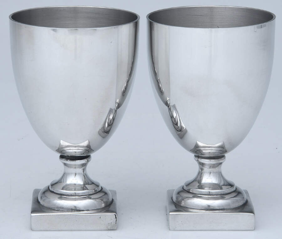 Pewter Hollowware Set of 2 Jefferson Goblets by Shirley Metalcraft-1