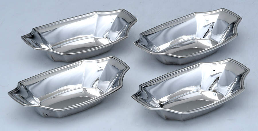 Hampton (Sterling, 1934, Hollowware) Sterling Nut Dish - Set of 4 by Tiffany & CO SILVER-1