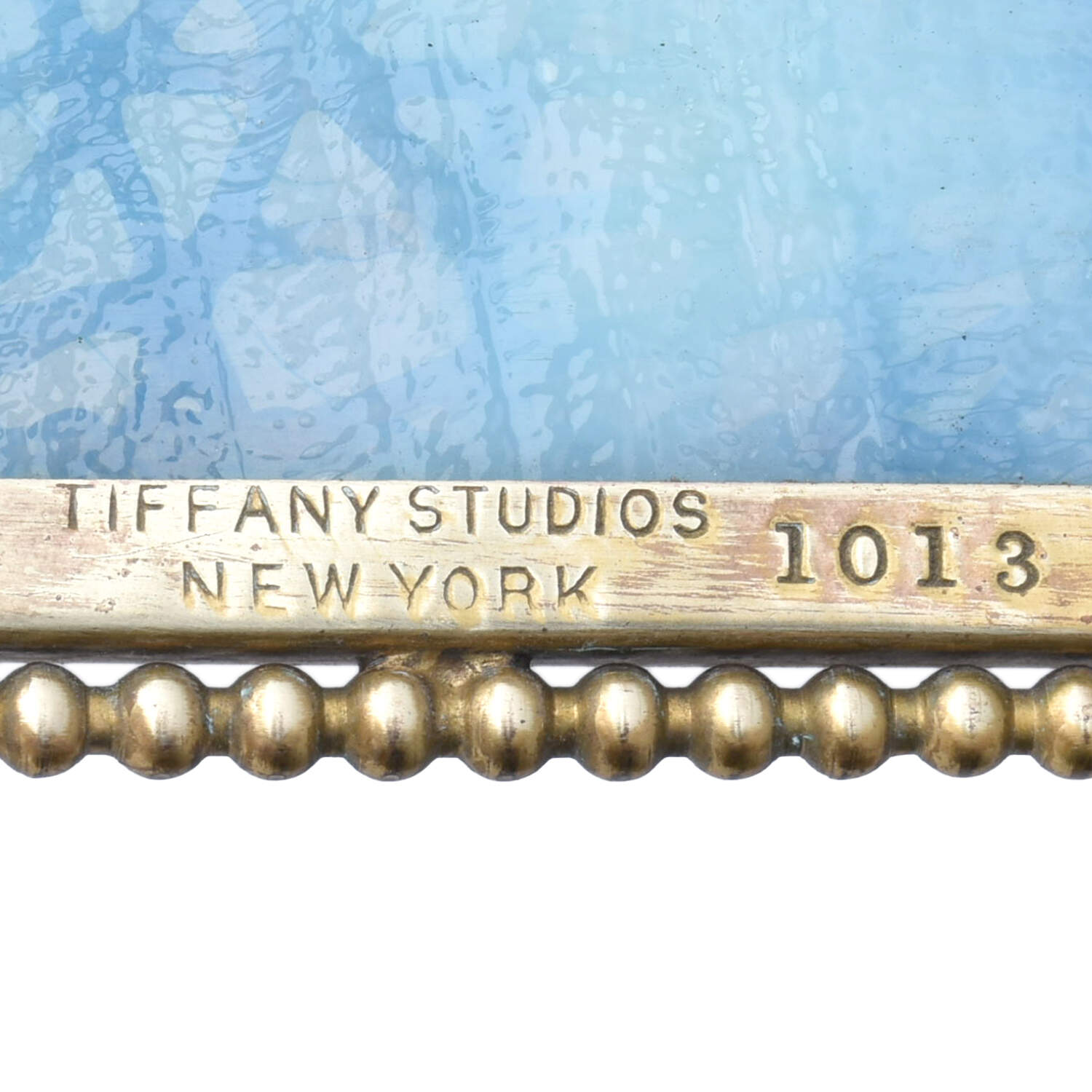 Pine Needles (Plated Copper, Hollowware) Thermometer with Aqua Glass by Tiffany & CO SILVER-2