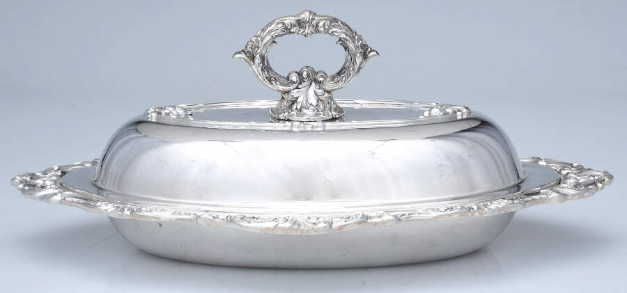 Baroque (Silverplate, Hollowware, Older) Double Vegetable Bowl by Wallace Silver-1