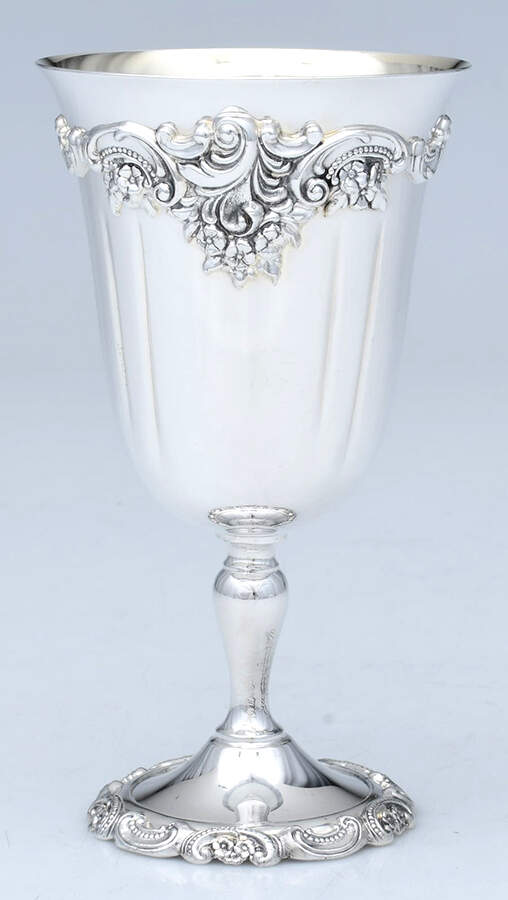 Baroque (Silverplate, Hollowware, Older) Water Goblet by Wallace Silver-1