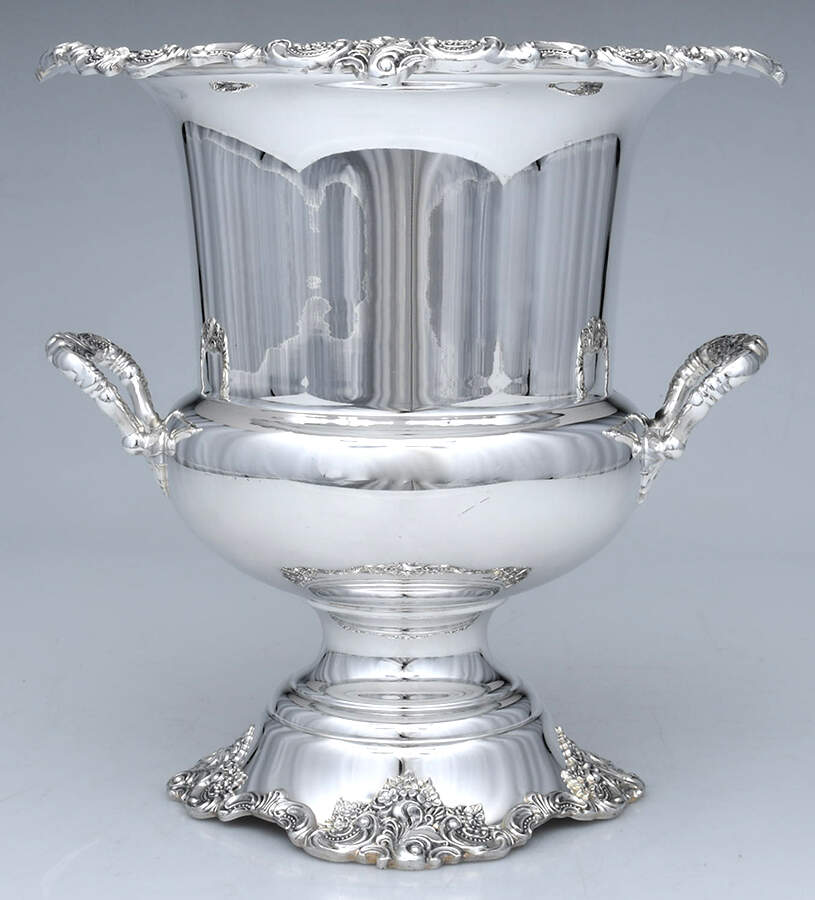 Baroque (Silverplate, Hollowware, Older) Wine Cooler with Metal Liner by Wallace Silver-1