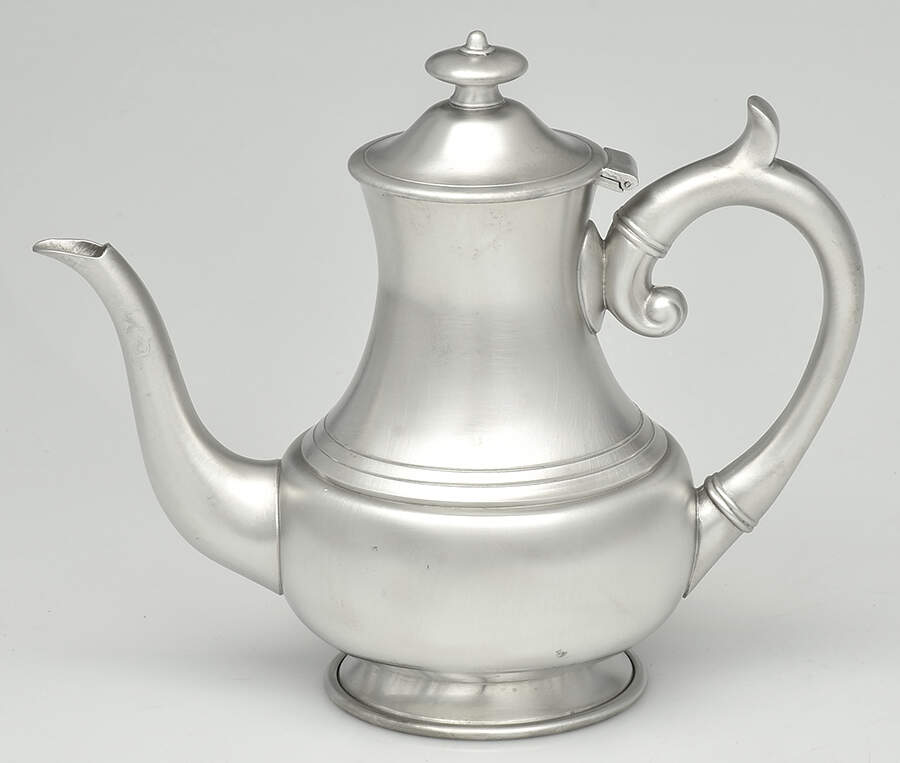 WOP4 (Pewter, Hollowware) Coffee Pot by Woodbury Pewterers-1